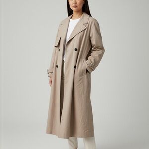 Snidel Beige Khaki Nude Trench Coat/Rain Coat Double-Breasted All Size